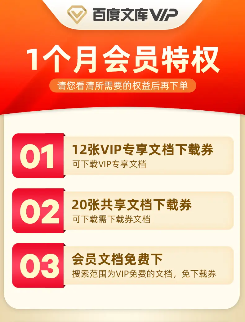 百度文庫VIP月卡
